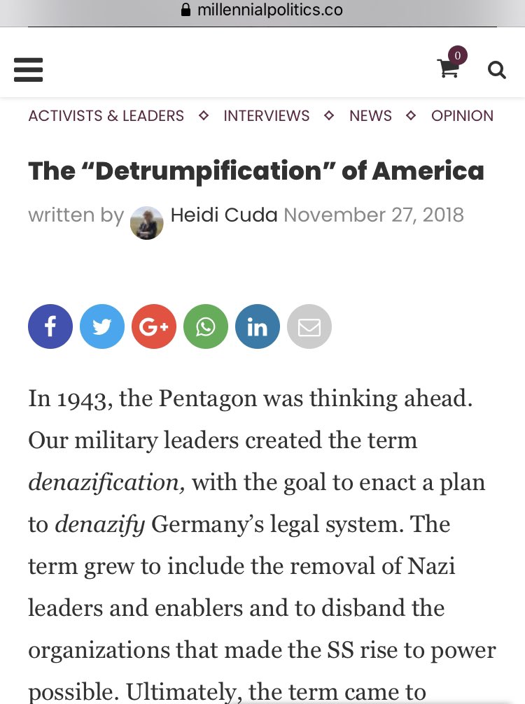 DETRUMPIFICATION: As we stand on the precipice of a new day for America, we must look to history to see how we can move forward whole. I wrote this in 2018: detrumpification starts with a recommitment to truth. https://millennialpolitics.co/the-detrumpification-of-america/