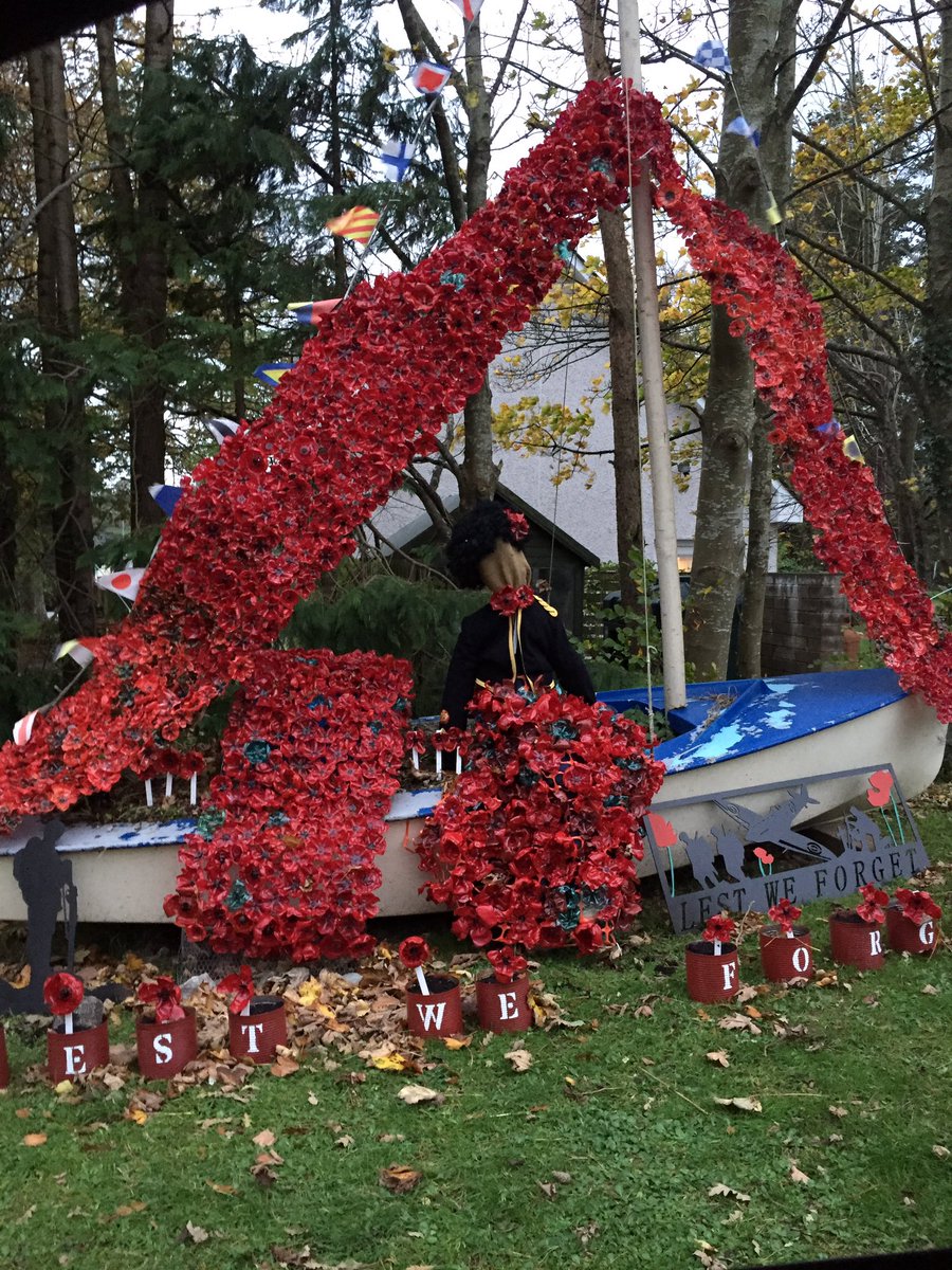 Little lockdown project my wife has been busy with for our village. Very proud of her. #LestWeForget