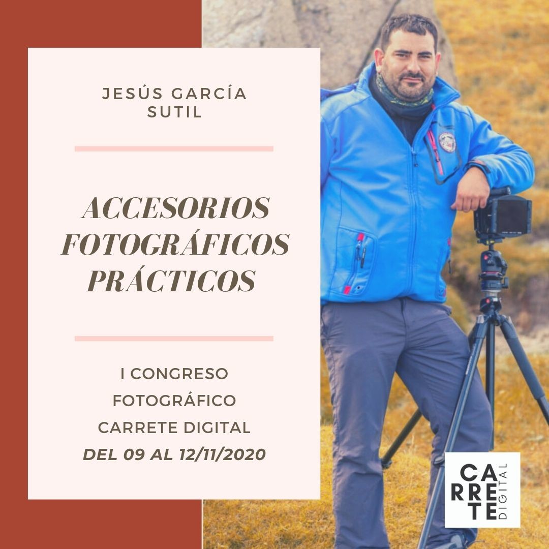 ¿Qué ACCESORIOS FOTOGRÁFICOS me pueden resultar más útiles? 

Descúbrelo de la mano de JESÚS GARCÍA SUTIL  en el I CONGRESO ONLINE DE FOTOGRFÍA CARETE DIGITAL.

DIA 09 al 12/11

Apúntate GRATIS y Consulta horarios en...

congreso.carretedigital.com