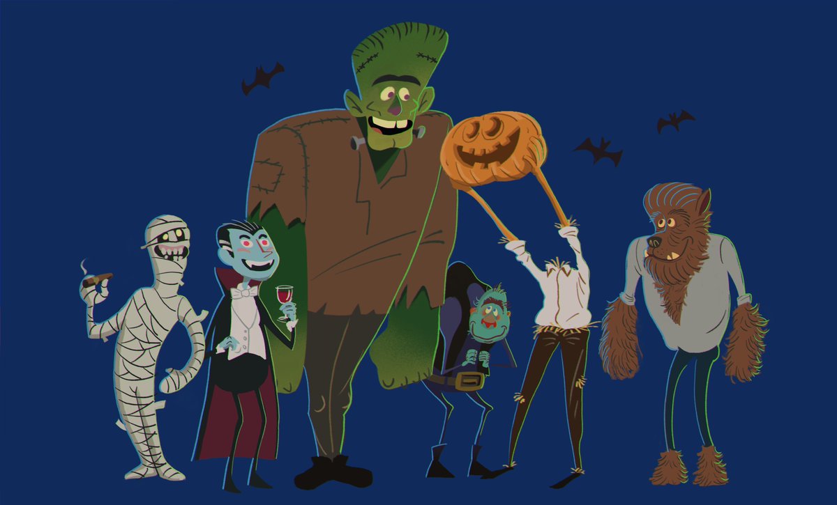 costapap_5blue's tweet photo. Don't have time to finish it but it was a good kind of exercise on simplification and colour palette
Happy #Halloween , time for a good old fashion horror movie
#monsters #frankenstein #Wolfman #dracula #igoraroyal #huiontablet #huion #krita #kritaart #costispapatheodorou https://t.co/CjqPy78VLz
