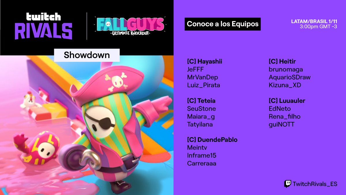 TwitchLatam's tweet photo. Ya están listos los equipos 🔥 

Mañana hay #TwitchRivals ¿Qué Team se llevará la corona? 👑 https://t.co/52FwgMVH6f