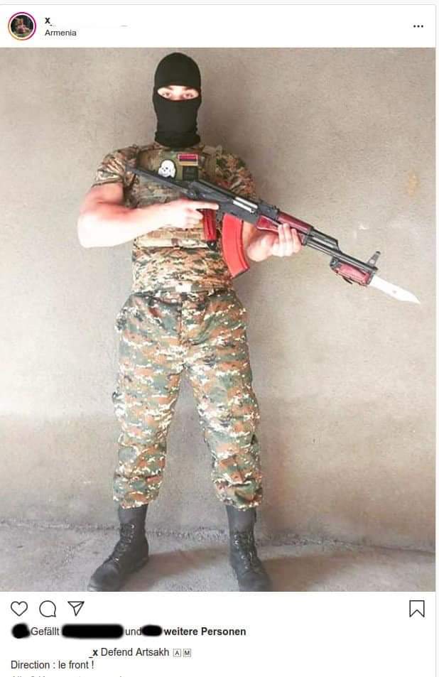 im_valid_'s tweet photo. This is Marc de Cacqueray-Valmenier, notorious Neo-#Nazi from #France who just arrived in #Karabakh to fight for #Armenia against #Azerbaijan. Despite being on French watch list, he was mysteriously able to leave #France &amp; come to Karabakh. More info 👇 https://t.co/GOR1Ulnq8x https://t.co/EyhixCyWOp
