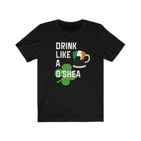 yealdeh's tweet photo. In the minouette shop: Drink Like A Oshea Unisex Jersey Short Sleeve Tee, Irish Flag Shamrock Family Surname Heritage Drinking T-Shirt by YELDAEH at https://t.co/XflixYmWxT https://t.co/tNsLCQIPex