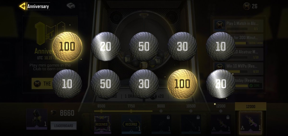 ObeseGod's tweet photo. @PlayCODMobile I've got 2! 1 is hitting 2 golden balls and the other is some random guy decided to join me playing darts 😂 #CODMAnniversary https://t.co/BzsXDCQsS1