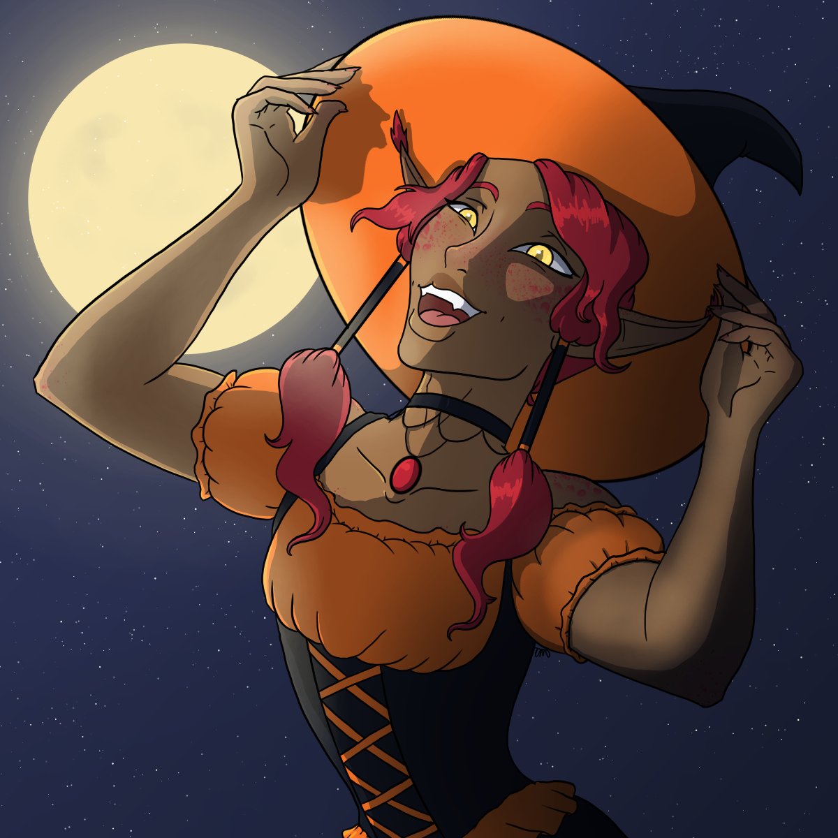 TheCatOnFireDnD's tweet photo. Hi! I'm Rixian Sunspear, but most people just call me Rixi! Feel free to ask me anything! #DnD4Halloween #dnd https://t.co/8VXZBC1DaO
