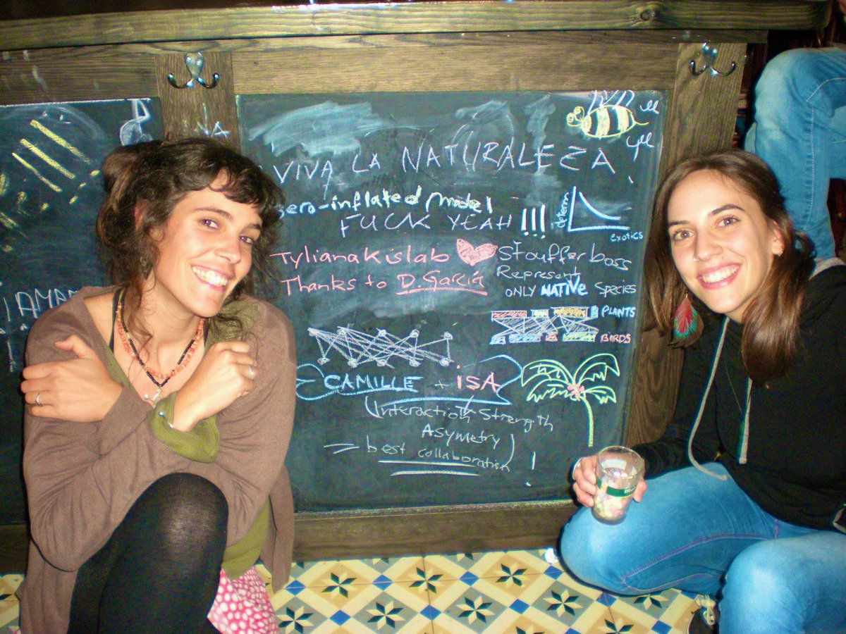 Isatxu_Donoso's tweet photo. (2/2) Great work of Camille Coux leading this study, which results from a very enjoyable collaboration started during a short stay at Tylianakis Lab & @StoufferLab at @UCNZbiology in 2014(!) By that time, this was our graphical abstract 🤣🤓🍻#scienceinanutshell #scienceatnight https://t.co/nbiyonDJ9d