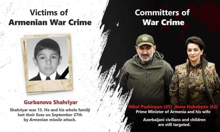 Shafagbakhish's tweet photo. They are terrorist, murderer !!!
#DontBelieveArmenia
#StopArmenianAggrression
#StopArmenianTerrori̇sm
#ArmeniaKillsCivilians
#ArmenianKillsChildren
#WorldWakeUp
#Armenian #Terror #terrorist
#KarabakhisAzerbaijan
#RespectUN https://t.co/AeCyUgVJTB