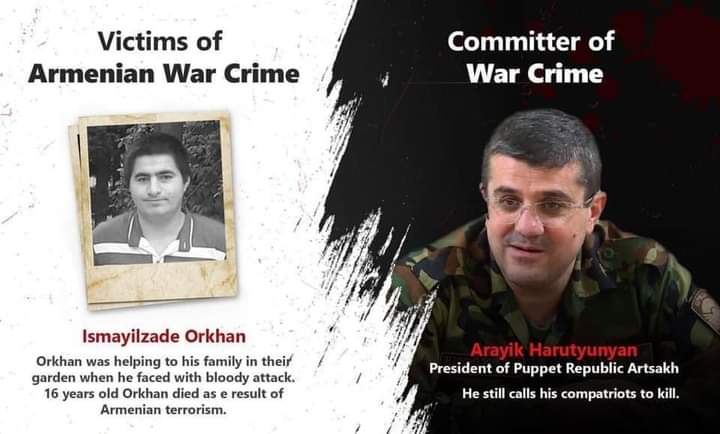 Shafagbakhish's tweet photo. They are terrorist, murderer !!!
#DontBelieveArmenia
#StopArmenianAggrression
#StopArmenianTerrori̇sm
#ArmeniaKillsCivilians
#ArmenianKillsChildren
#WorldWakeUp
#Armenian #Terror #terrorist
#KarabakhisAzerbaijan
#RespectUN https://t.co/AeCyUgVJTB