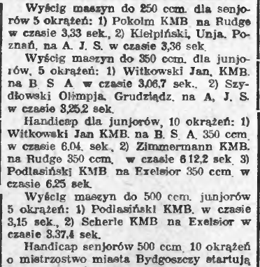 zecer_bdg's tweet photo. Z przedwojennej bydgoskiej prasy. Tym razem Mistrzostwo Miasta Bydgoszczy, 7 maja 1933 r.
#dirtrack cc: @mazpro28 @Mechtylda_ https://t.co/3AUa5OqBfH