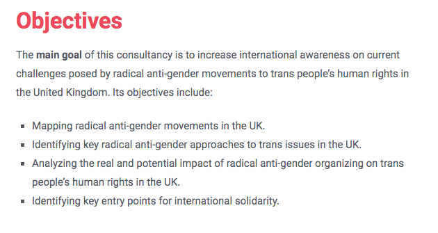 So now Gate want a consultant to map the UK gender critical scene...and "identify key entry points for international solidarity"
