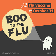 Surgeon_General's tweet photo. For the month of #October, I’ve been asking you to join me &amp; #SayBooToTheFlu 👻 by getting a #FluVaccine before the end of the month. It’s a Saturday, and many locations are open—grab a friend or your family &amp; #SleeveUp today! Go to: bit.ly36b7WrU for a location near you! https://t.co/6FdfbRX1tM