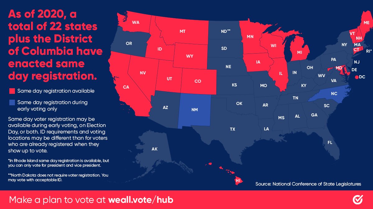 MichelleObama's tweet image. It’s not too late to make your voice heard. You can still register in some states. And everyone can cast their ballot from now until Tuesday, November 3rd, the last day to vote.

Make your plan to vote on #ElectionDay at weall.vote/hub.