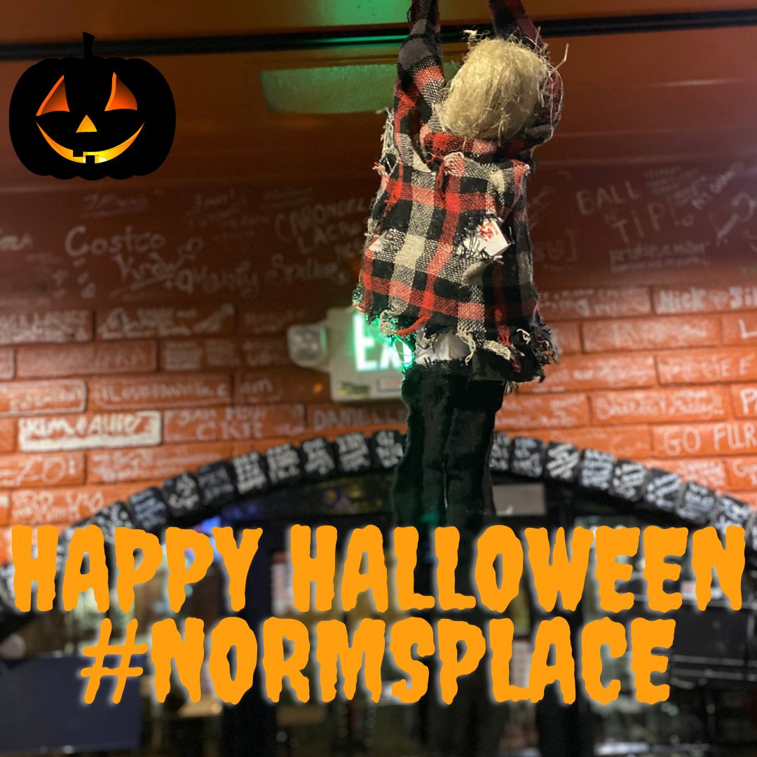 normsevents's tweet photo. Happy Halloween from your friends at Norm's Place! 

#NormsPlace #Danville #BestWings #CraftBeer #PatioLife #NFL #HappyHalloween https://t.co/ysWim1Zpeu