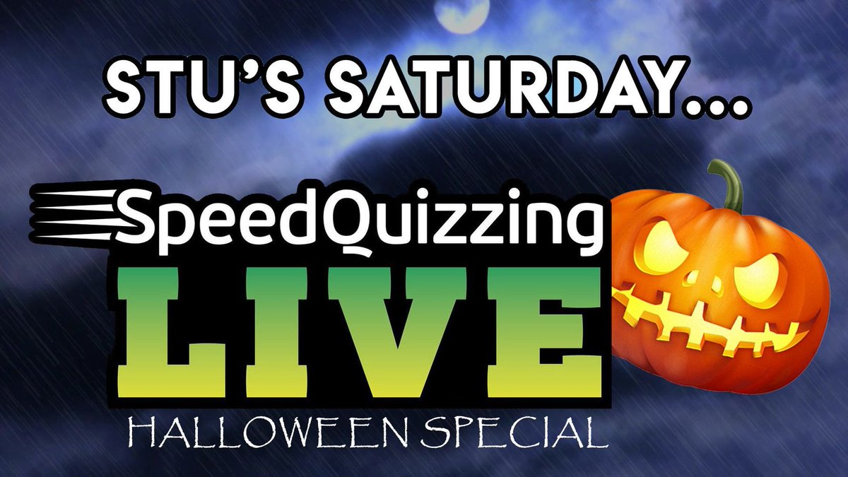 Halloween Speed Quiz starting at 9 folks. Come and join us for some spooky fun. All details in the Fb Event!   facebook.com/events/6695743…