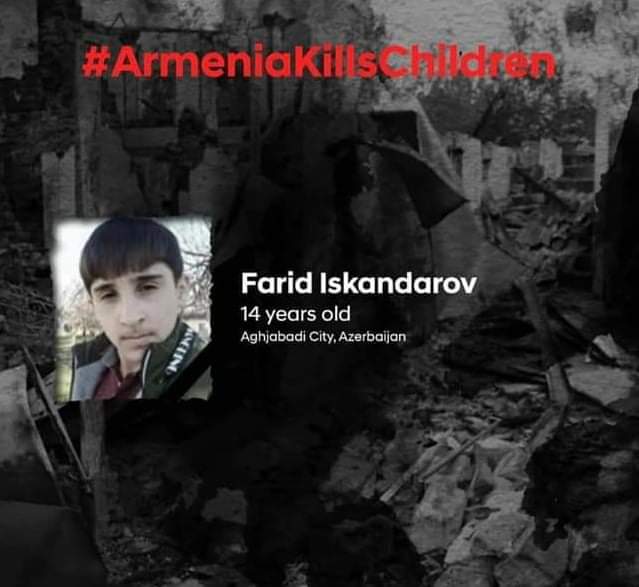Shafagbakhish's tweet photo. These children are victims of Armenian terror.
#StopArmenianAggression
#ArmeniaKillsCivilians
#ArmeniaKillsChildren
#Armenia #Terror
#GanjaCity
#Bardacity
#KarabakhisAzerbaijan
#RespectUN https://t.co/1lkMUmEnZ4