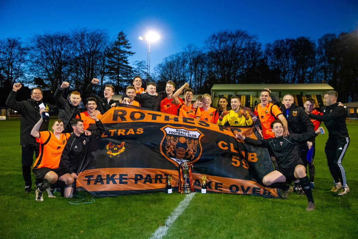 NScot_dforsyth's tweet photo. 📸: #RothesFC are crowned Highland League Cup champions for the first time in their history after they beat #BuckieThistleFC 2-1 this afternoon thanks to a dramatic last-minute Paul MacLeod winner. https://t.co/KVd76ViK5r
