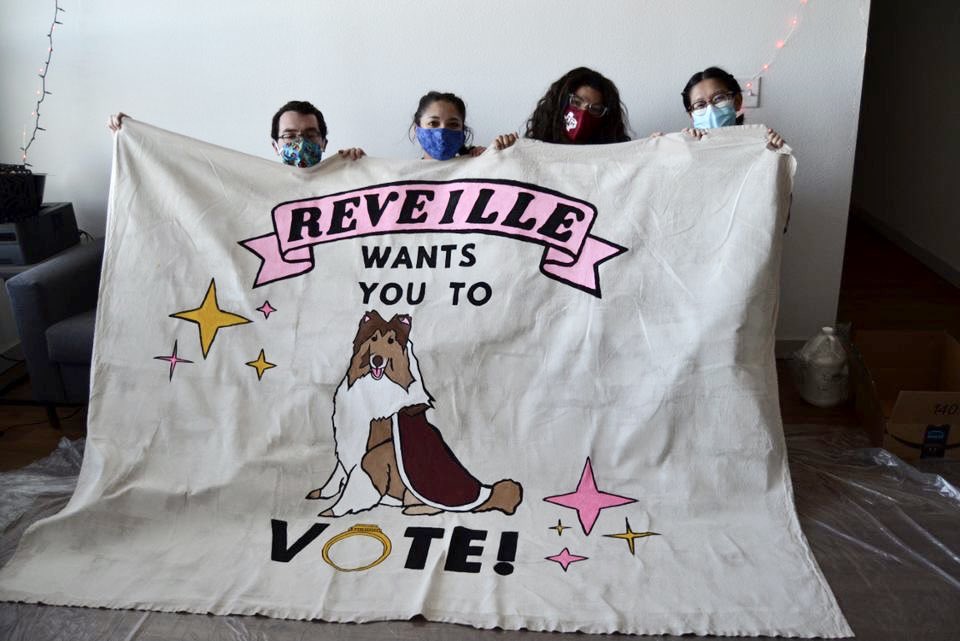 Haven’t you heard already? 

Reveille is going to vote on November 3rd and wants you to go vote too! 🤩👍🏼✨