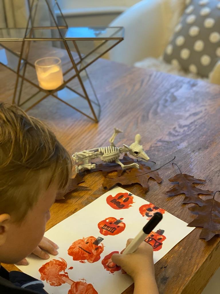 NatLawley's tweet photo. Happy Halloween! Calan Gaeaf Hapus! Ezra has been busy baking, painting, crafting and getting involved in some spooky messy play during half term! @CoedGlas2027 #Halloween2020 https://t.co/yQ5biYTrkY