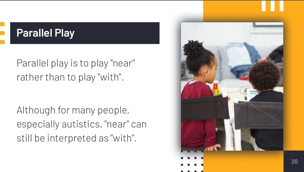 Also:The closer to font size 20+, the better. The smaller you get, the more likely you're including too much info on the slide.Be mindful to keep things spaced out as well. Layout is important.It helps to have image descriptions in your speaker notes as well.Example slide