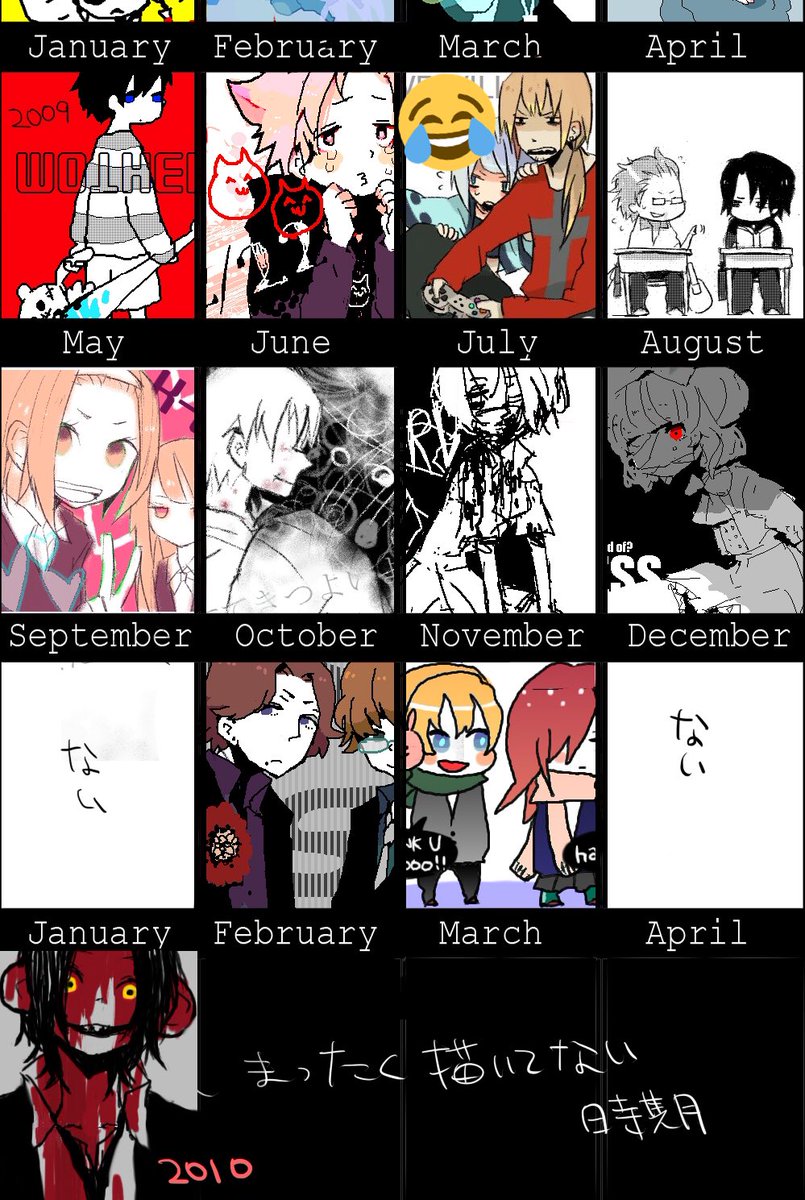 07 12年の絵柄変化まとめが出てきた こうしてみると11年に一気に たきお の漫画