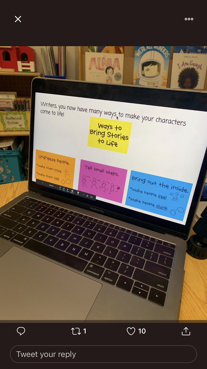 WolfpackWORKSNC's tweet photo. Here is an example of one of our Wolfpack WORKS teachers supporting her writers as they develop characters in their writing and deepen their understanding of story elements! #litfamNC #primarywriters #primaryliteracy https://t.co/6QI5yri2GP