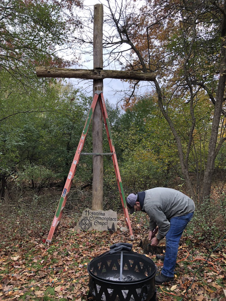 BUCCampusMin's tweet photo. Grateful for the care and efforts of @PeterAndersen_ to assist @itsjustkevy @StAidansLondon with the continued vision for a special space outdoors! #prayer #SacredSpace #communitysafelydistanced #SharingLight https://t.co/nr2576ZaGS