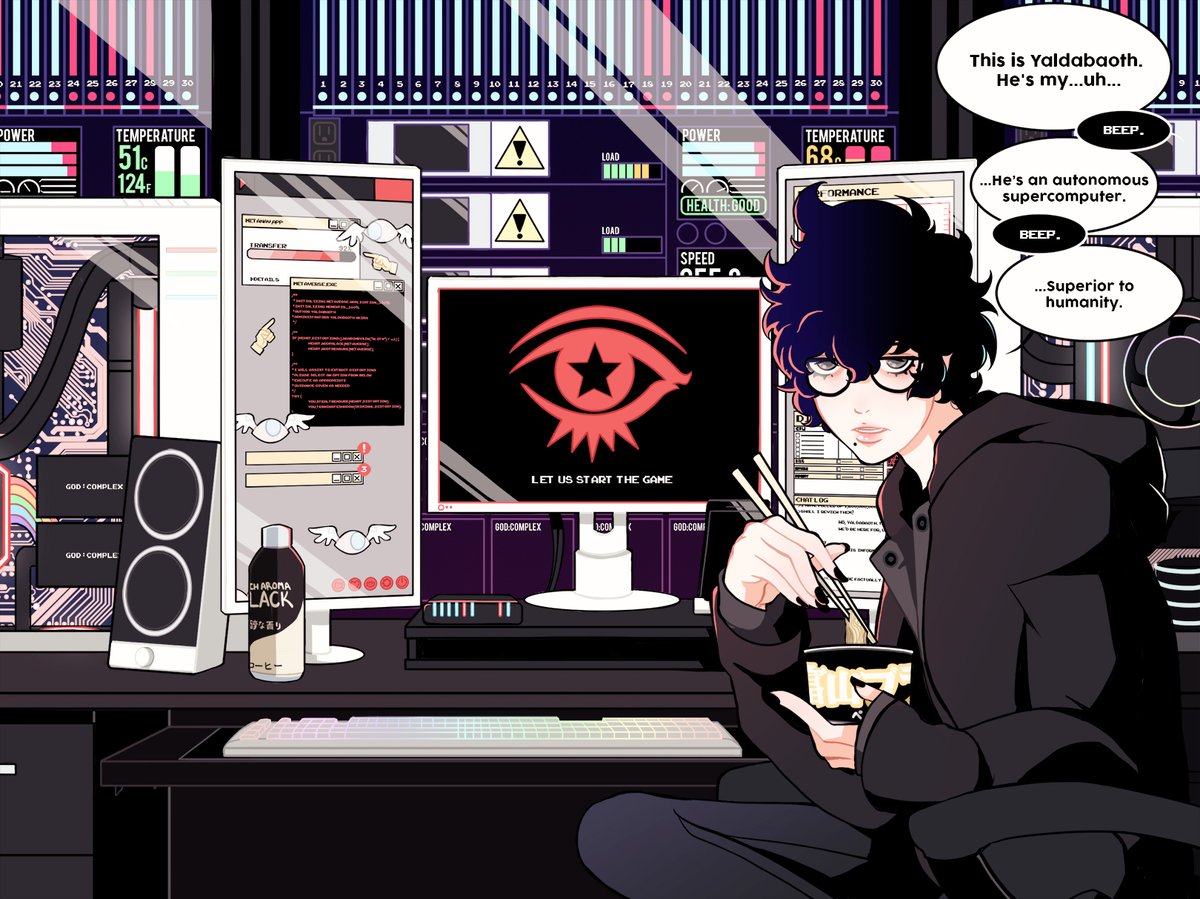 Cake's Supercomputer AU / Twitter