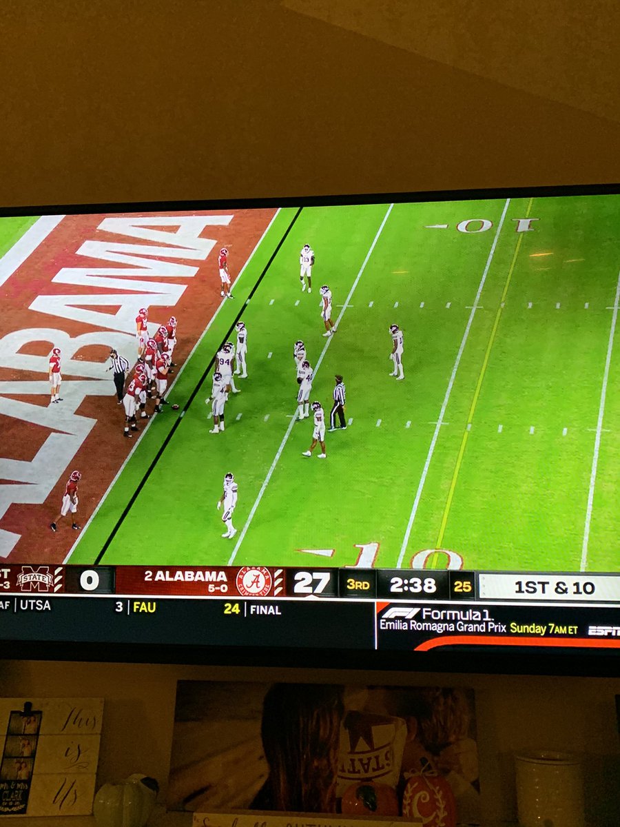 nick_clark5's tweet photo. @SEC please explain how the ball moves forward a yard on a holding call https://t.co/tOTtv8pY6L