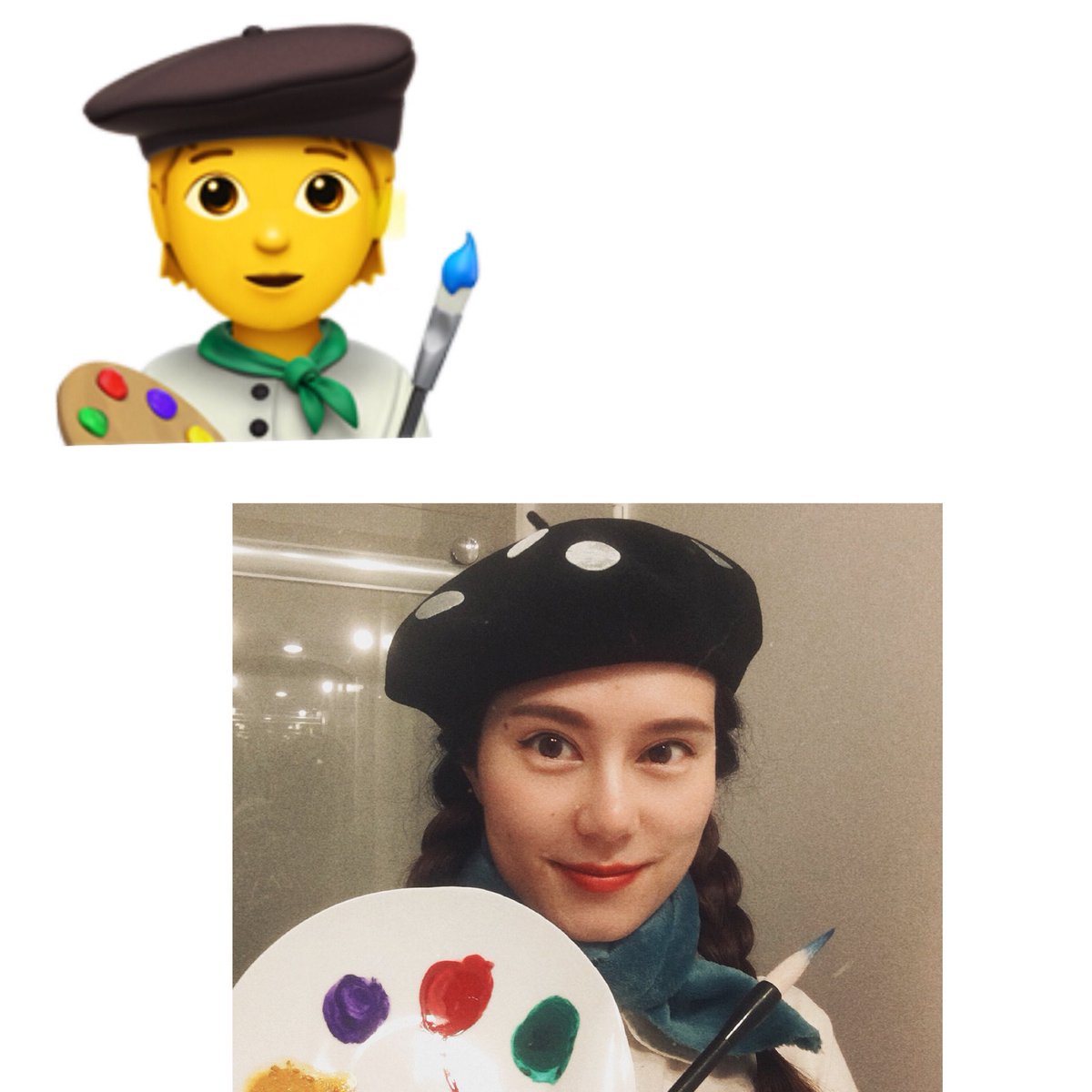 linguo2014's tweet photo. My last minute $0 budget Halloween costume 👻 
#Halloween #halloweencostume #HappyHalloween2020 #artist #selfie https://t.co/VtEOHXKiVg