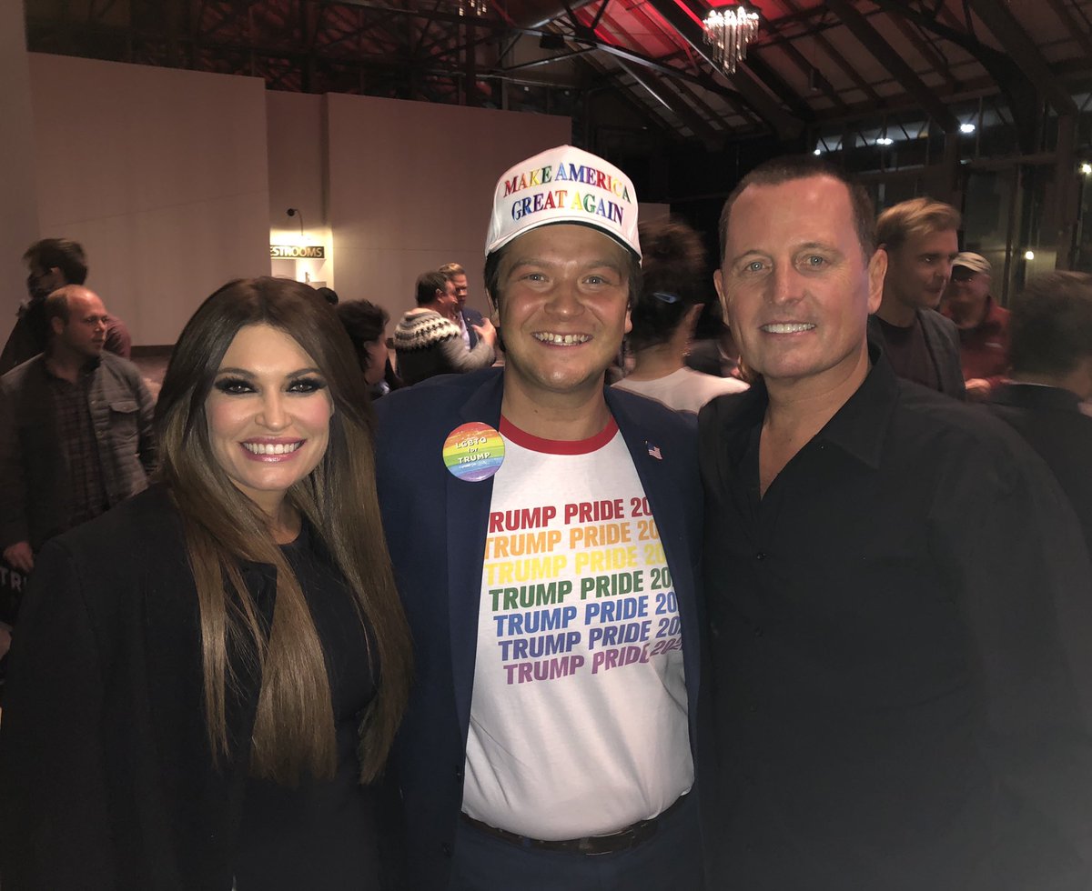realAlexHagerty's tweet photo. #TrumpPRIDE was incredible tonight! PRIDE is beaming all over the USA. Thank you @RichardGrenell for being such a trailblazer for all LGBT people! You inspire me to serve my community &amp; be @getoutspoken20! Special thank you to @kimguilfoyle for being a fantastic ally! #Trump2020 https://t.co/AgUND2Z6W6