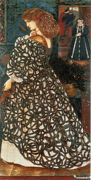 Always got shades of Sidonia Von Bork (Edward Burne-Jones, 1860) in this dress, which was used so effectively to inspire a costume in Sleepy Hollow (1999)