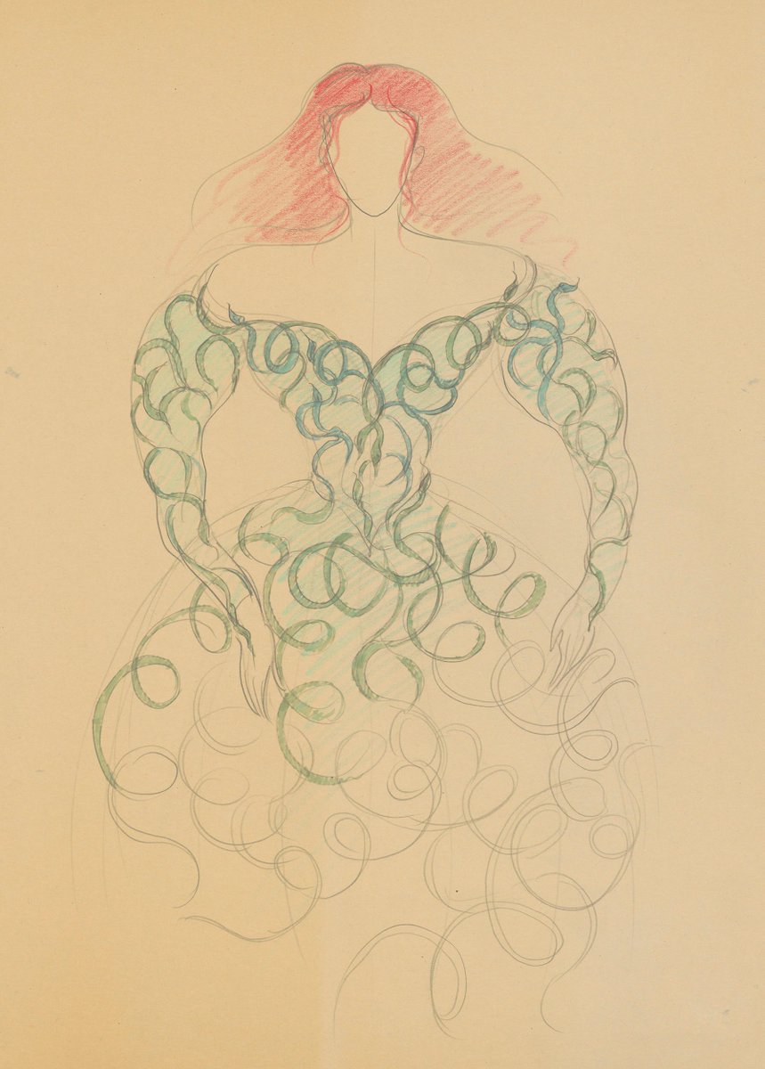 Now Lucy's in her green evening dress, but it's all snakes and seduction. Still bustled, rather than the bell shaped skirts in fashion at the time. But - her hair is UPPPPP!!!