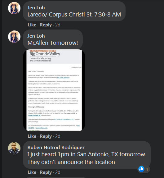 GOP organizer Jen Loh aka Jennilyn Kae Lohmer used Facebook to recruit drivers along the routes and coordinate the effort to intercept the Biden Bus tour in Texas. . @ericcervini  #BidenBusTour