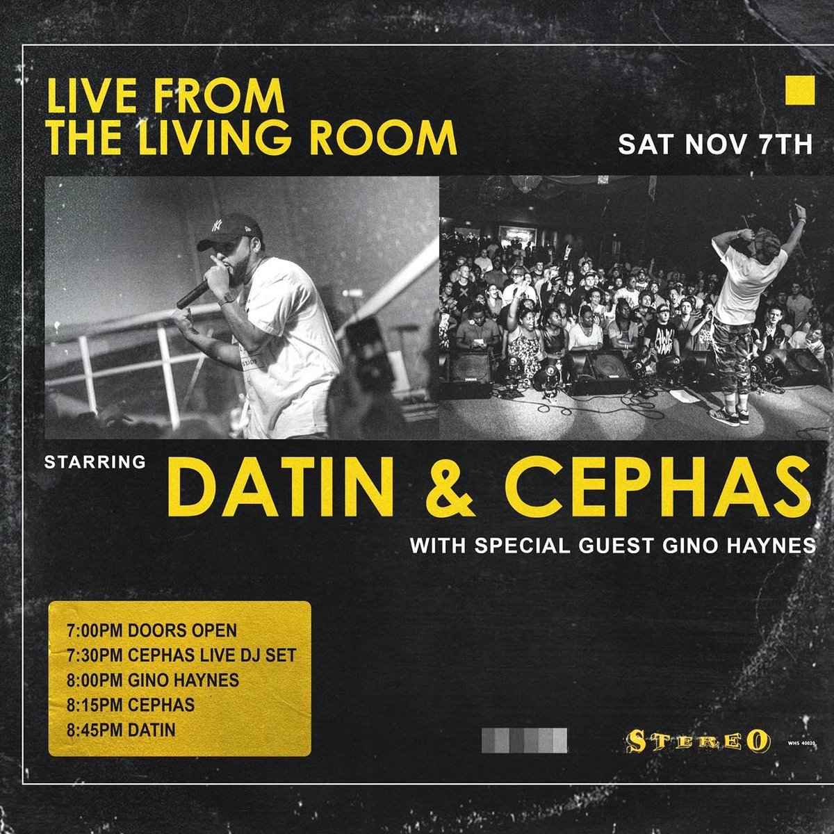 Datin_TripleD's tweet photo. Yo Cleveland, Next Saturday, November 7th, catch my bro @CephasMusic and I LIVE FROM THE LIVING ROOM. This is a FREE event but there are only 50 tickets available. Hit the link to register and receive the exclusive location https://t.co/AOGwnJXs84 #MenaceMovement #GoRecords https://t.co/0phdSlbFmq