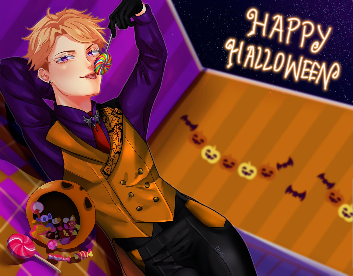 NeqoChwan's tweet photo. Happy halloween! 🎃🎃

#enstars #ensemblestars #あんスタ https://t.co/ImUCRsWoRZ