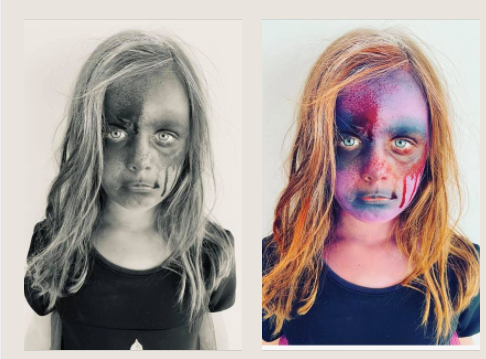 Mibintco's tweet photo. Happy Halloween 🎃

I hope all of you have an amazing night with your family ❤️

P.S. I did this not Enna 

 #trickortreat #pumpkin #spooky #happyhalloween #costume #fall #halloweencostume #october #scary #makeup #fun #love #halloweenmakeup #instagood https://t.co/ekJhBdbINr