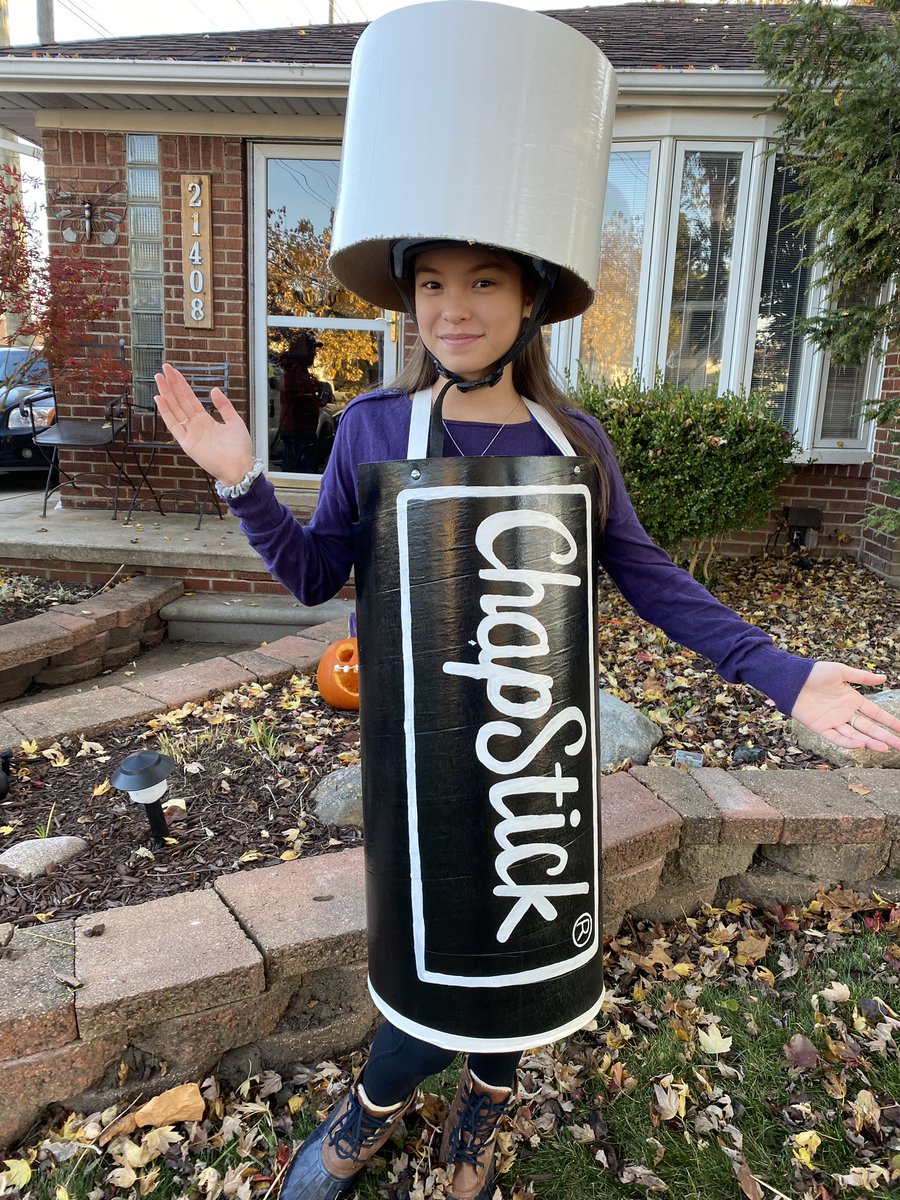 ahearn_matt's tweet photo. @chapstick Julianne loves her Chapstick &amp; that’s what she wanted to be for Halloween! #chapstick #Halloween https://t.co/DtffHzo1Nu