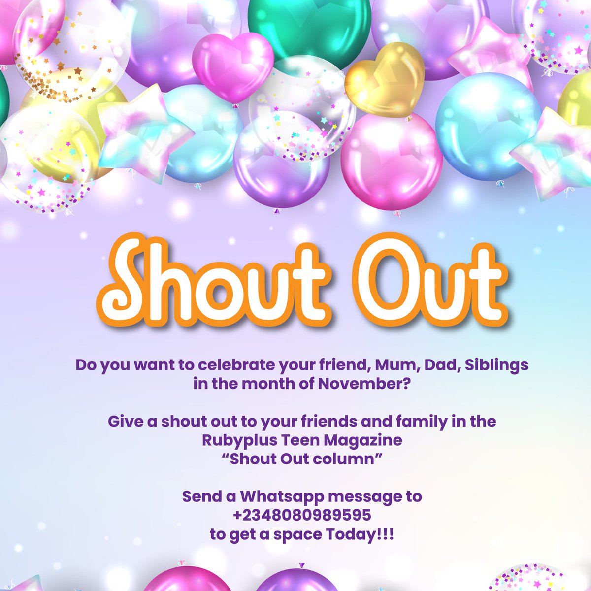rubyplusafrica's tweet image. The highly anticipated digital edition of Rubyplus Teen Magaizne will be available to read in November. 

You can still send a shout out to friends and family celebrating in the month of November in our ‘Shout Out’ column. Send us a DM now to secure a slot. 🤗🤗🤗🤗🤗
