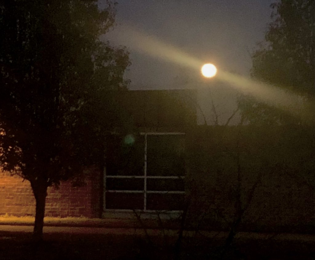 SnazzyTieGuy's tweet photo. A rare Halloween Blue Moon sets over @CRESCubs this morning! 🎃 Happy Halloween! 🎃 https://t.co/waJ8TIOQYo