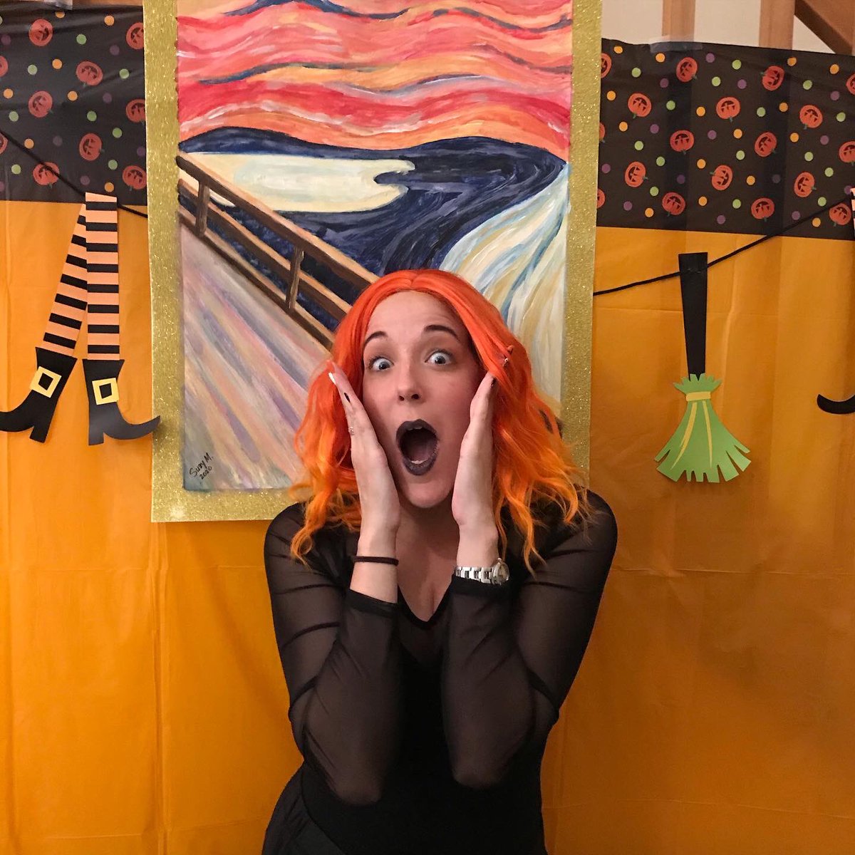 sumoQ4's tweet photo. Halloween 2020 is less of a costume and more of an ongoing state of mind 😲🤯

#ExistentialDread2020  #TheScream #EdwardMunch #artimitateslife #lifeimitatesart  #quarantineart https://t.co/2M9bXL8PWD