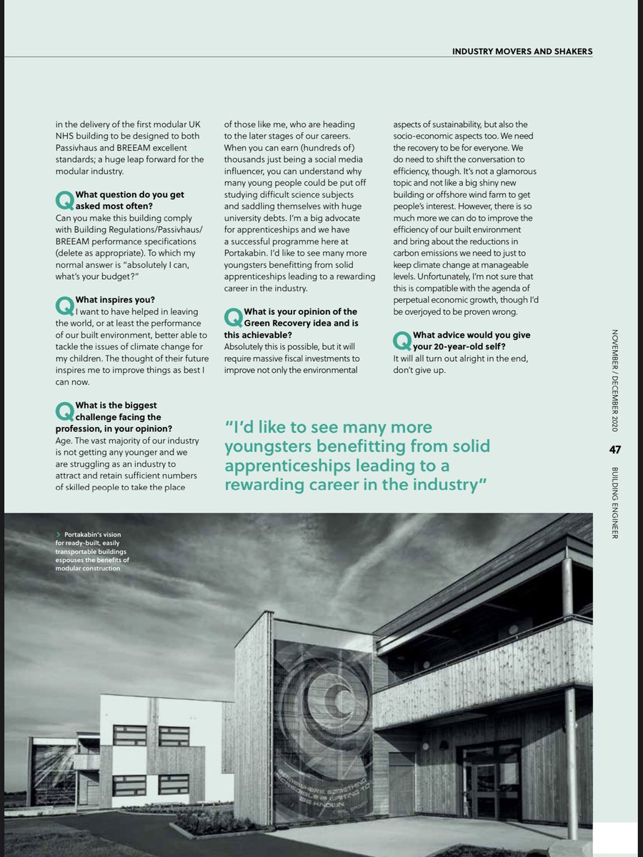 DrPennyC's tweet image. So today I received my copy of #buildingengineer from @cbuilde and I’m rather pleased to see the 5 mins with profile with me got published.  😁 Thank you.