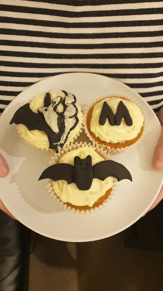 EmmaIllustrate's tweet photo. Happy #BatBake and end of #BatWeek! 

Bats are for life, not just for Halloween 😁🦇❤

Cupcakes to celebrate all the amazing conservation work that @_BCT_ and @MerlinsBats do across the world.
🦇 https://t.co/7waX5F6eFm