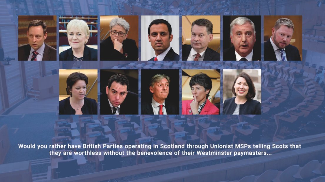Thus ISP's claim that it's a choice between voting SNP2 to 'let unionists in' or ISP2 to kick them out, is completely false & misleading. They talk about 'honesty', yet fail to point out the most likely result in voting for them is *adding* to unionists by splitting the SNP vote.