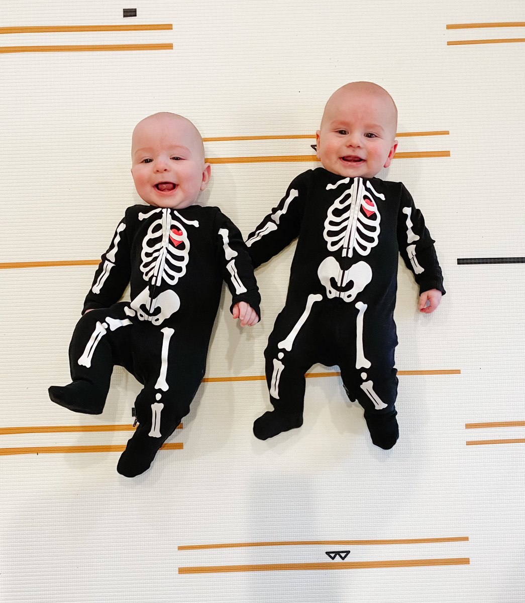 Happy trick or treating! Stay warm, stay distanced, and stay safe! 

If you’re driving around, make sure to keep an eye out for children in dark costumes.

Now for the cutest picture you’ll see all day: coach Jordan Hill’s skele-twins!