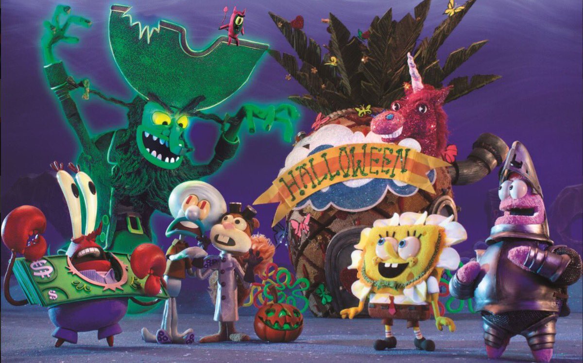 german_ariantor's tweet photo. what's your fav @Spongebob #Halloween episode? 💛🎃👻 #ScaredyPants #GhoulFools #TheLegendOfBookiniBottom https://t.co/eX7AWOVEfj