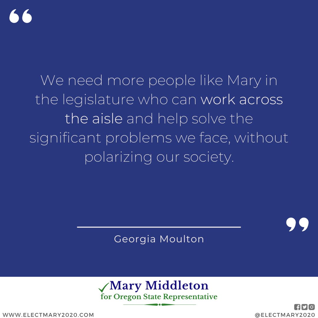 ElectMary2020's tweet photo. Thank you for your great endorsement, Georgia Moulton! Learn more about Mary Middleton and her priorities as your representative here: https://t.co/yryEgTWGJ4

#electmary2020 #middletonfordistrict4 #teamruraloregon #orpol #orleg #oregonvotes #vote2020 DemCast Oregon @DemCastOR https://t.co/yynL8Dx2ks