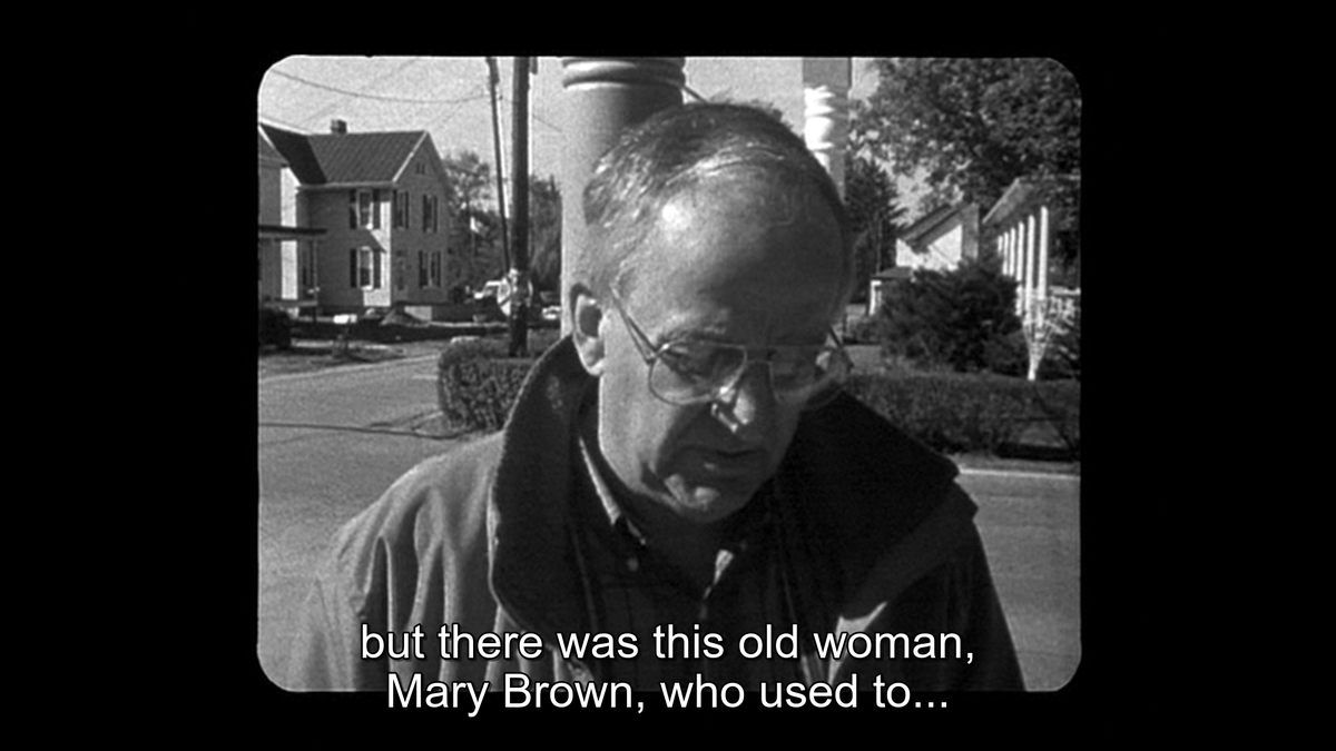 as it turns out mary brown was a real-life person and not an actor at all but she was so interesting that the students *thought* she must be an actor. and went in & filmed her house in a giant breach of privacy. which obviously did not make it into the final cut