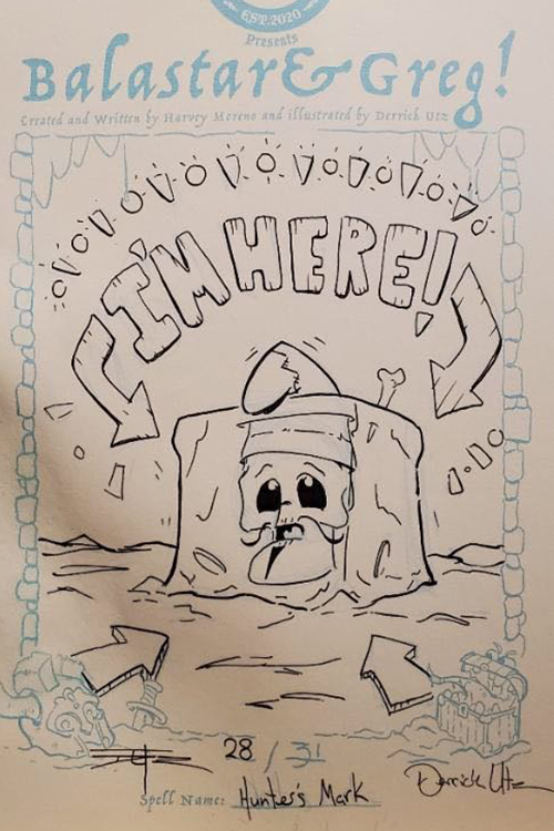 BalastarAndGreg's tweet photo. Inktober Day 28: Hunter's Mark

"Why is it so bright in here?!"

#BalastarAndGreg #Inktober #Inktober2020 #DnD #DnDArt #DungeonsAndDragons #Roleplay #TTRPG #Wizard #GelatinousCube #Ooze #Slime #HuntersMark https://t.co/8Itd2EyC9y