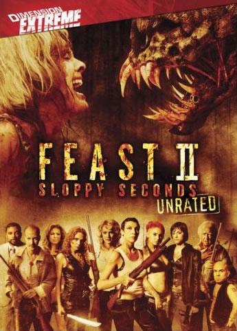 Movie: Feast II: Sloppy Seconds (2008)

Actors: <a href="/jenny_wade/">Jenny Wade</a>, <a href="/ayala_goldner/">Diane Ayala Goldner</a>, <a href="/MartinKlebba/">Martin Klebba</a>, <a href="/ActorCassieShea/">Cassie Shea Watson</a>, Clu Gulager, <a href="/macaulay_marc/">Marc Macaulay</a>, <a href="/thecarlpayne/">Carl Payne</a>, Johanna Putnam, <a href="/JudahWorldChamp/">Judah Friedlander</a> 

Writers: <a href="/PatrickWMelton/">Patrick Melton</a>, <a href="/MarcusDunstan/">Marcus Dunstan</a> 

Director: <a href="/voighthead/">John Gulager</a> 

Rating: 5 out of 5