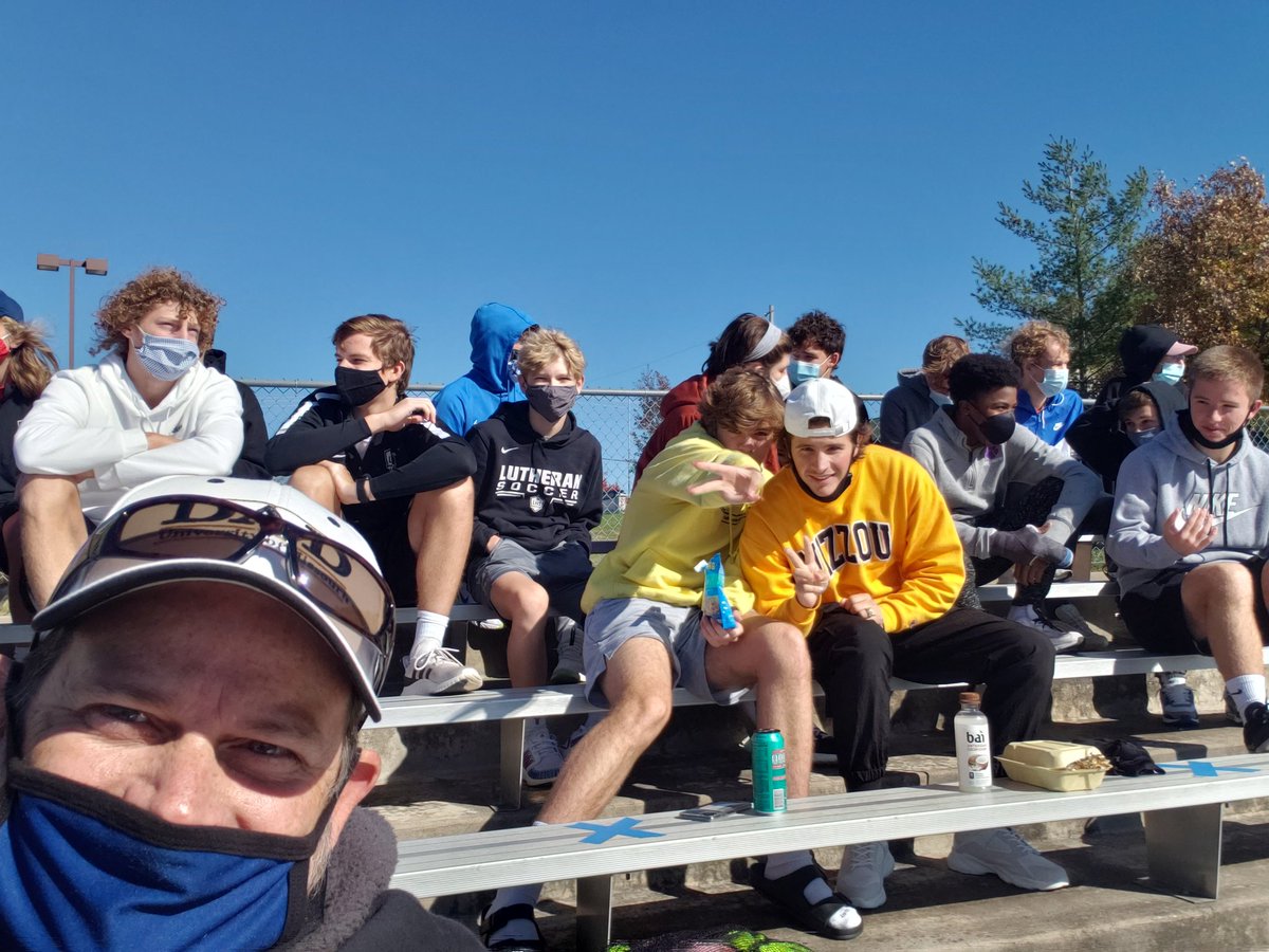 Mjlurtz's tweet photo. Varsity hangin today to watch the first game of District. Hoping to see our fans support us Monday night at 7pm at home! @LHSsoccerFC @LuHighcouga @LuHiActivities @BoosterClubLHS https://t.co/eb3xPrwHOF